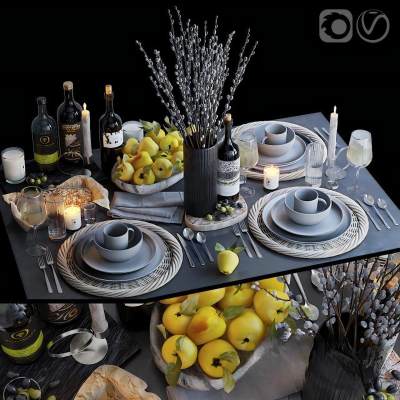 现代餐具组合-5